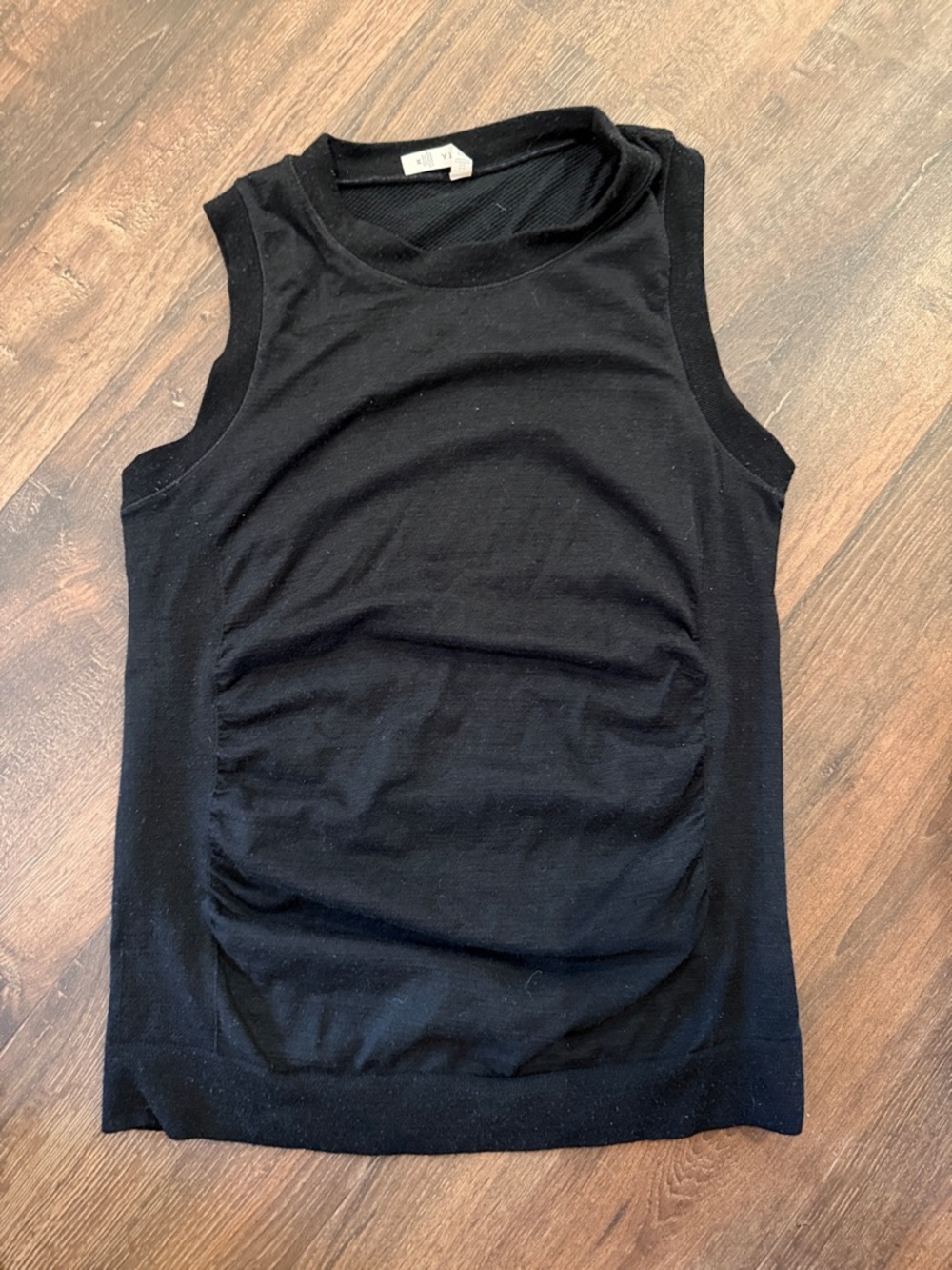 Athleta Black Ruched Front Tank